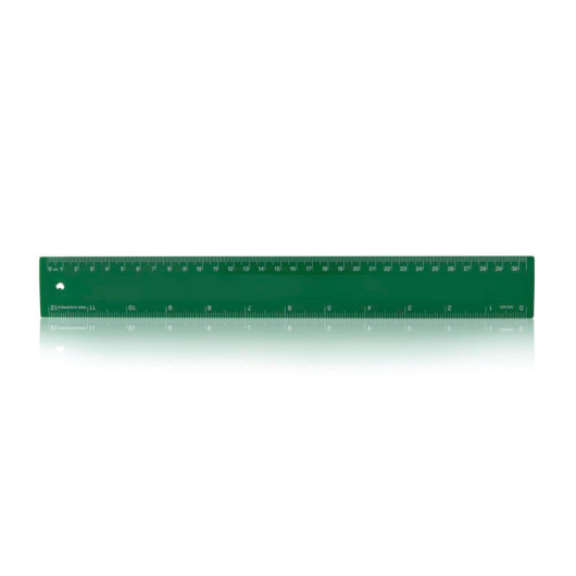 Transparent 30cm Rulers Green